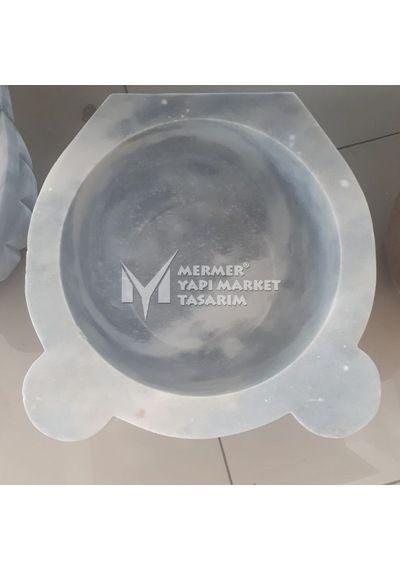 Afyon Bulutlu Mermer Düz Kurna
