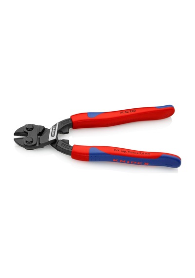 Knipex Cobolt Kompakt Cıvata Kesiciler Siyah Attramentize, İnce Çok Bileşenli Çeneler 200 Mm 71 02 200