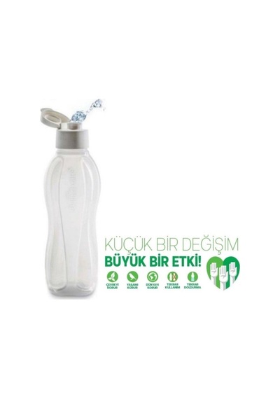 Eko Şişe 1 Litre Matara Suluk Water Bottle Hsgl Beyaz