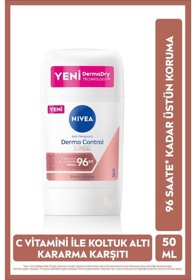 Nivea Clinical Derma Control Kadın Stick Deodorant 50 ML