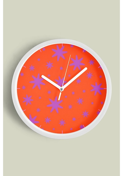 Modern Tasarım Duvar Saati - 42cm - Önü Camlı Beyaz Kasa - Sessiz Mekanizma-jh0621 Beyaz