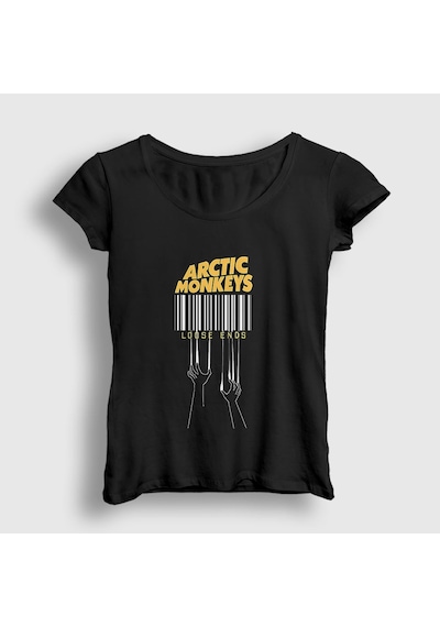 Presmono Kadın End Arctic Monkeys T-shirt Siyah