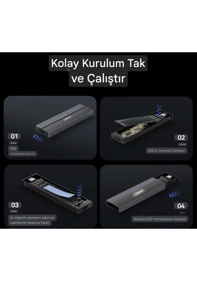 Eaget 20gbps M.2 Nvme Ssd Kutusu Ce Lisanslı 2280/2260/2242/2230