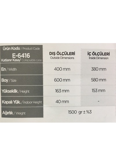 Plastik Kasa Piknik Sepeti Katlanır Kasa 40x60x16 Oyuncak Sepeti Yeşil