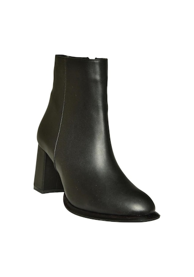 Fox Shoes V590166309 Siyah Kalın Topuklu Klasik Kadın Bot Siyah-Suni Deri