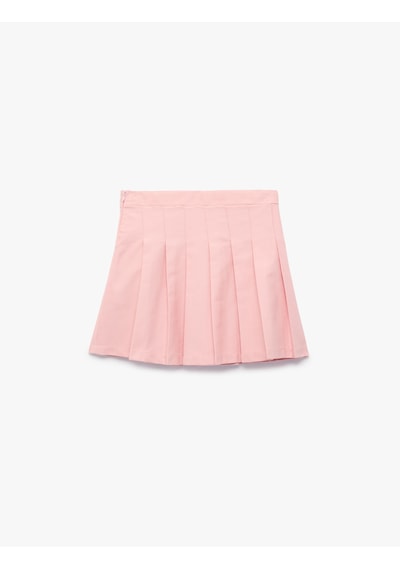 Koton Pamuklu Kalın Pileli Basic Mini Etek Pembe 6skg70007aw Gül