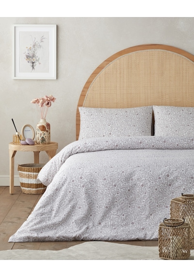 English Home Ivy Blush Kolay Ütülenir Tek Kişilik Nevresim Takımı 160x220 Cm Mor Mor
