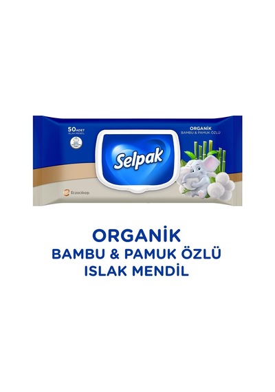 Organik Bambu Ve Pamuk Islak Mendil 1x50 1000'li Set