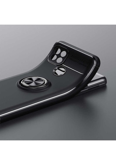 Realme C25 Kılıf Standlı Yüzüklü Manyetik Silikon