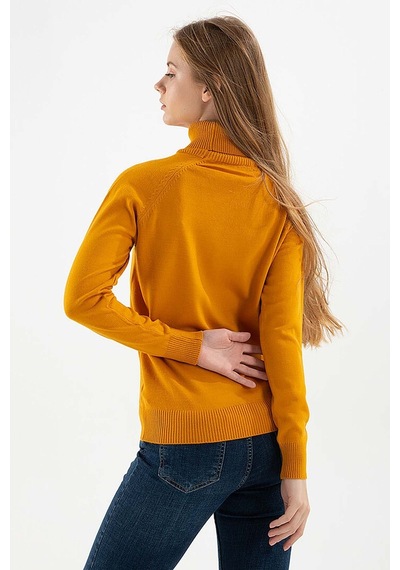 Fashion Friends Kadın Balıkçı Yaka Kazak 23k0401k1 Hardal