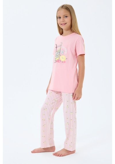 Rolypoly Kız Çocuk Pembe Pijama Takım Rp3776-c-v2 Pembe