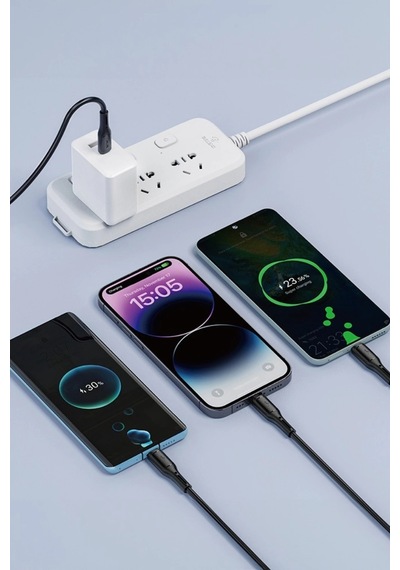 60w Link Type-c Süper Fast Pd Şarj Kablosu 3in1 Apple Uyumlu iPhone Samsung Xiaomi Huawei Hızlı Şarj Data Usb Kab
