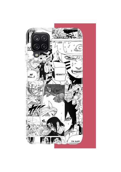 Samsung Galaxy A22-m22-m32 Uyumlu Naruto Kolaj Baskılı Silikon Kılıf Renkli