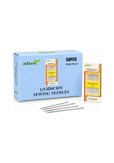 Alsen Dikiş İğnesi Seti 10 Pcs 1/5 Kalite Ve Dayanıklılık- 50'li Paket