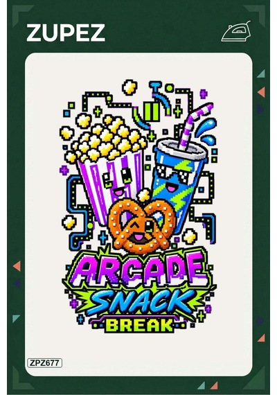 Zpz677 Arcade Snack Break Ütüyle Uygulanabilir Transfer Baskı - 911529638