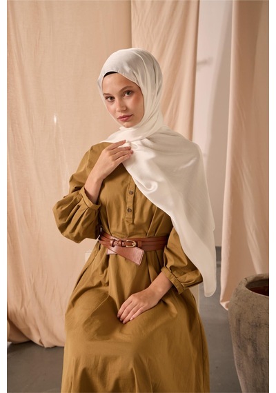 Silk Home Janjan Şal Tek Taraflı Beyaz Kendinden Çizgi Dokulu Parlak Yüzeyli 75x190 Çok Renkli
