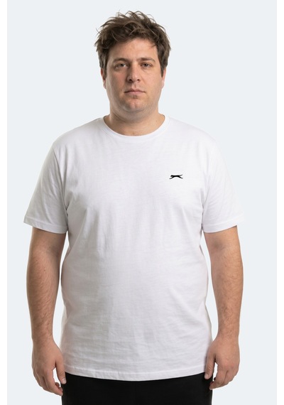 Slazenger Rosalva Jmb Erkek Büyük Beden Beyaz Tişört