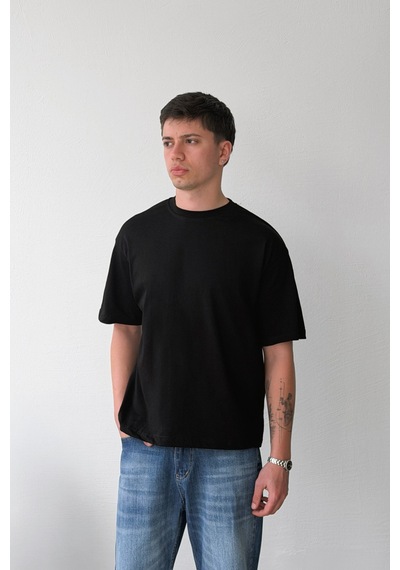 Flaw Oversize 3'lü Basic Tişört-29980 Siyah