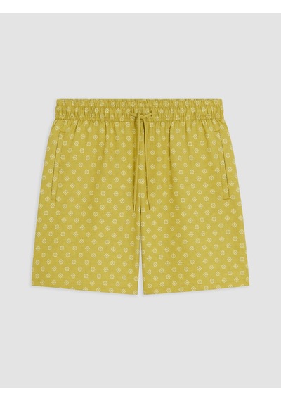 Lcw Swımwear Sarı Kısa Desenli Erkek Deniz Şortu