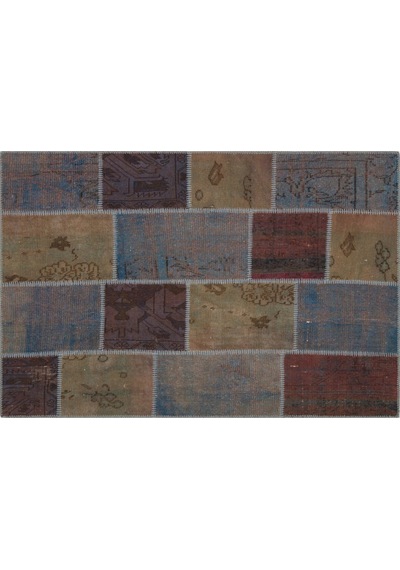 Klasik Modern Patchwork Eskitme Halı 120 X 180 Cm 5810