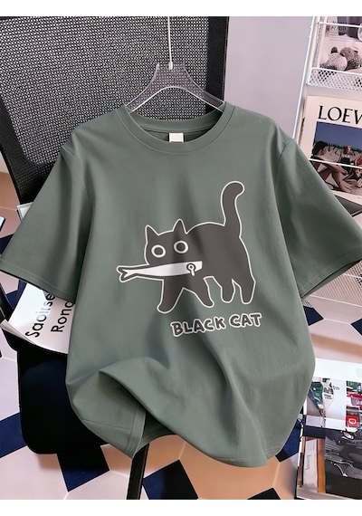 Noıssey Urban Pop Graphic Kadın Tişört Koleksiyonukod 5131 Füme