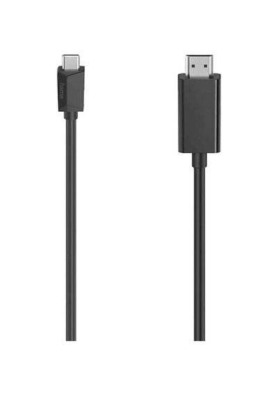 Hama HM.200718 USB-C  Plug-HDMI Plug Ultra HD Görüntü Kablosu Siyah