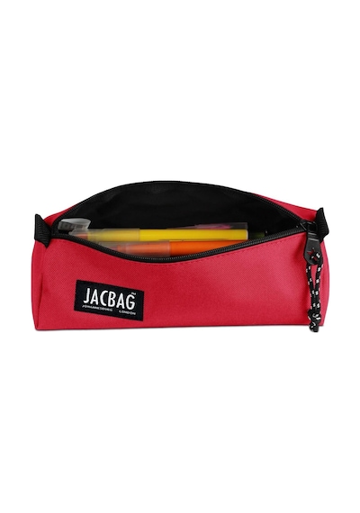 Jacbag Mercan Kız Çocuk Tek Bölmeli Üçgen Okul ve Ofis Kalem Kutusu Çok Renkli