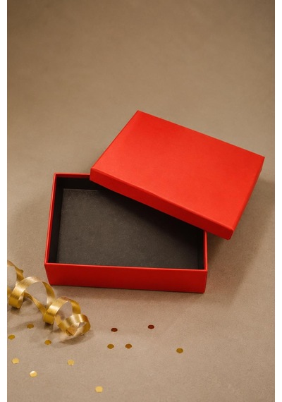 Kolix Kırmızı Hediye Kutusu 25x19x8 Cm Premium Kapaklı Hediye Ambalaj Kutusu
