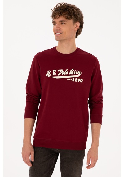 U.S. Polo Assn. Erkek Bisiklet Yaka Regular Fit Bordo İnce Sweatshirt 50316315-VR014 U.S. Polo Assn. Erkek Bisiklet Yaka Regular Fit Bordo İnce Sweatshirt 50316315-VR014