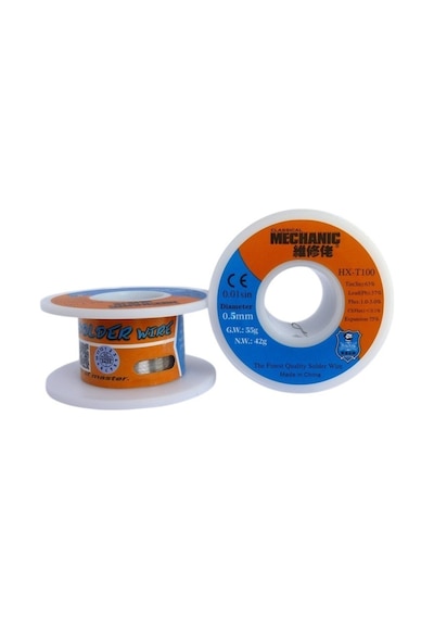 Mechanic Lehim Teli %63 Sn %37 Pb %3-1 Flux 0.5mm