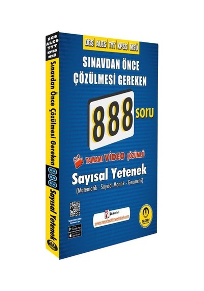 Tasarı Dgs Ales Video Çözümlü 888 Sayısal Soru Bankası