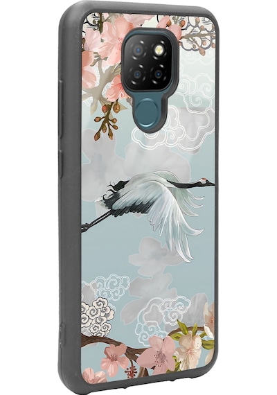 General Mobile Gm 20 Suluboya Leylek Tasarımlı Glossy Telefon Kılıfı Çok Renkli