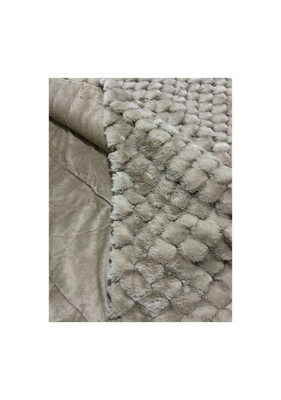 Merinos Diamond Kürk Set Peluş Dokulu Battal Boy Uyku Seti Bej