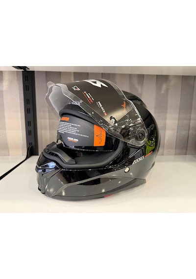 Axxıs Kask Panther Sv Solıd A1 Parlak Sıyah Siyah