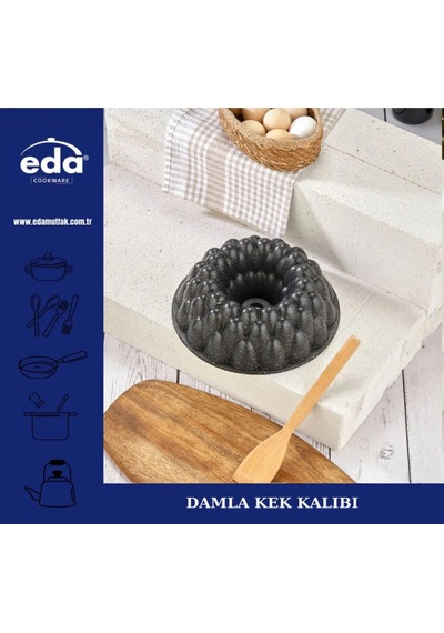 Damla Granit Döküm Kek Kalıbı Zk-939 Siyah