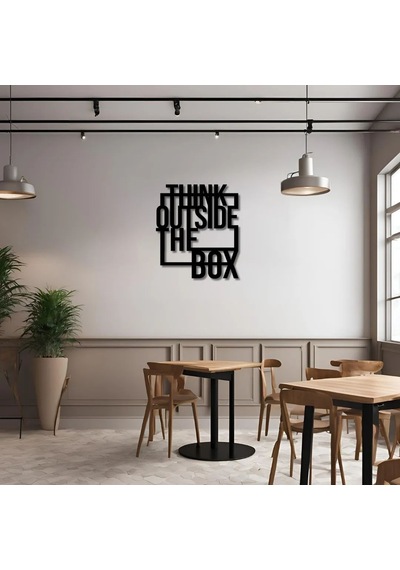 Metal Dekor Think Outside Metal Duvar Tablosu İmza