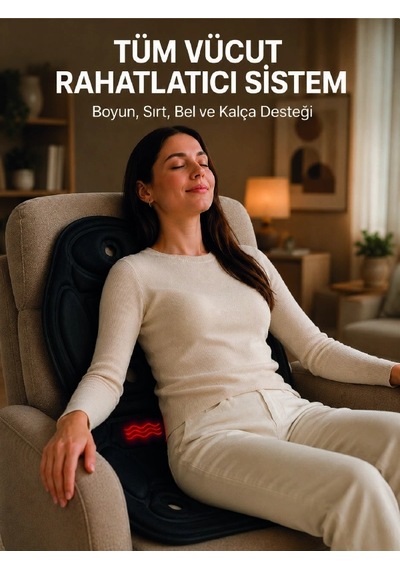 Zenvia Titreşimli Isıtmalı Koltuk Tipi Masaj Minderi Ergonomik Tasarım Znv2026