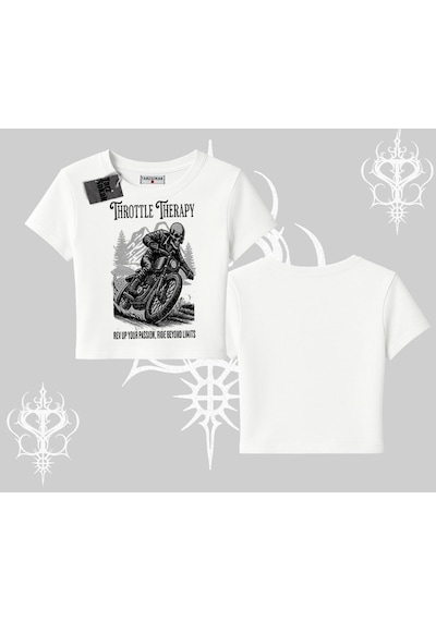 Tarzsokak Babby Tee Tshirt Throttle Therapy No Brakes Just Freedom Beyaz