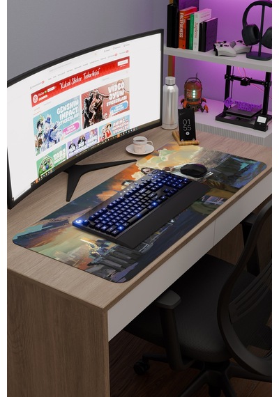 Disco Elysium Kaymaz Dikişli Kauçuk Oyuncu Mousepad V1 - 90x40 Xxl Gaming Mouse Pad Fare Altlığı