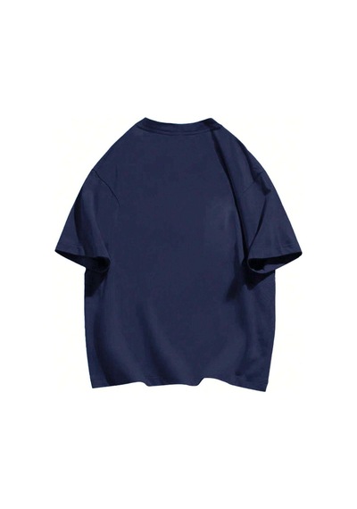 Lonely Bear Süprem T-shirt - Lacivert Baskılı Oversize Bisiklet Yaka Tişört Lacivert-76332 Lonely Bear Süprem T-shirt - Lacivert Baskılı Oversize Bisiklet Yaka Tişört Lacivert-76332