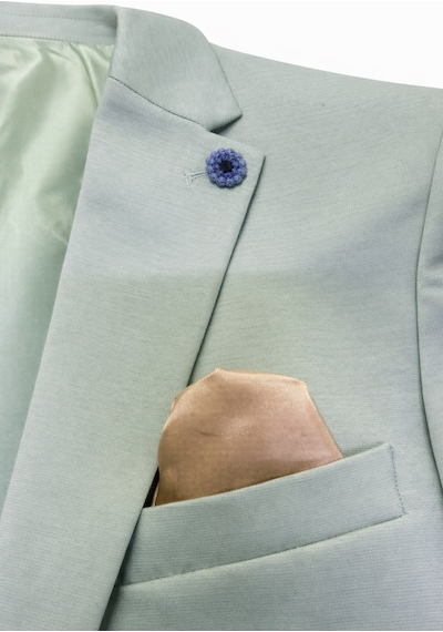 Plus Scorpion Erkek Pamuklu Penye Likralı Tek Düğmeli Çift Yırtmaçlı Blazer Ceket Mint