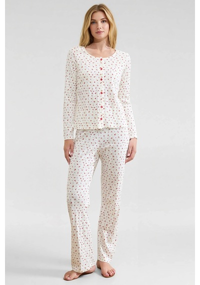 Benerly Kadın Bisiklet Yaka Standart Kol Regular Kalıp Pijama Takımı Fonk Kırmızı Benerly Kadın Bisiklet Yaka Standart Kol Regular Kalıp Pijama Takımı Fonk Kırmızı