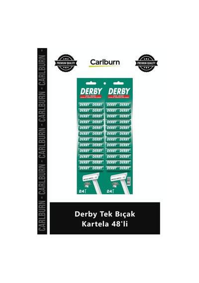 Özel Üretim Tek Bıçaklı Tıraş Bıçağı Kaliteli Keskin Paslanmaz Ekonomik Derby Tek Bıçak Kartela 48'l