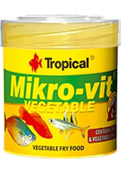 Tropical Mikro-vit Vegetable Yavru Balıklar İçin Bitkisel Balık Yemi 50ml