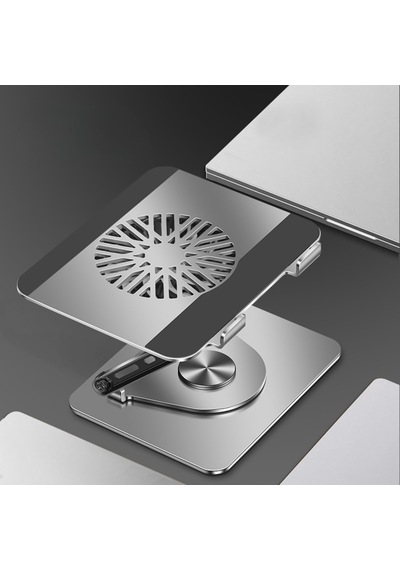 Laptop Standı Alüminyum Soğutmalı Mıknatıslı Harici Fanlı 360 Derece Döner Ayarlı Ergonomik Gam