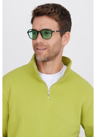 Tudors Unisex Relax Fit Rahat Kesim Pamuklu İçi Polarlı Yarım Fermuarlı Yeşil Dik Yaka Sweatshirt-35166 Yeşil Tudors Unisex Relax Fit Rahat Kesim Pamuklu İçi Polarlı Yarım Fermuarlı Yeşil Dik Yaka Sweatshirt-35166 Yeşil