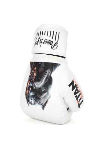 Titan Sport Siyah Pitbull Desenli Beyaz Boks Eldiveni Çok Renkli
