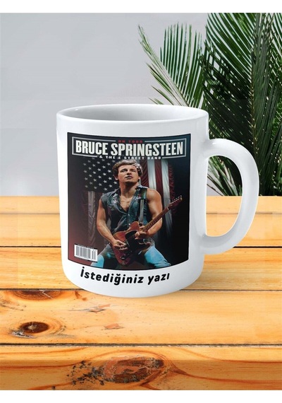 Bruce Springsteen Baskılı Kupa Bardak Kişiye Özel Desen 1 Çok Renkli