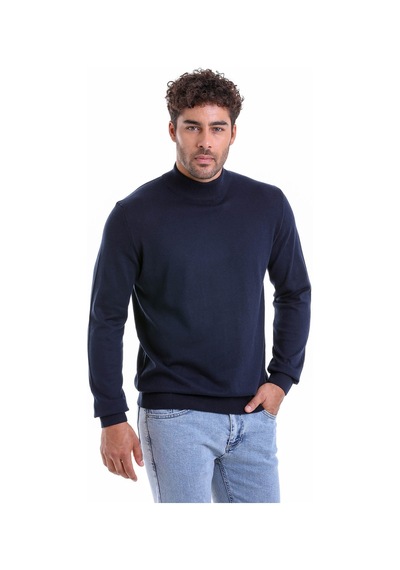 Hatemoğlu Erkek Lacivert Regular Fit %100 Pamuk Yarım Balıkçı Triko Kazak Lacivert Hatemoğlu Erkek Lacivert Regular Fit %100 Pamuk Yarım Balıkçı Triko Kazak Lacivert