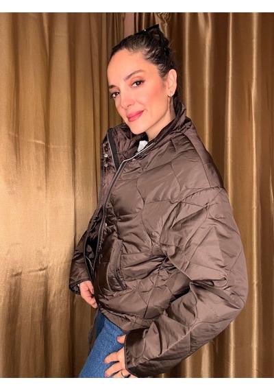 Ali Butik Kahve Kapitone Altı Bağlamalı Mont Kahverengi